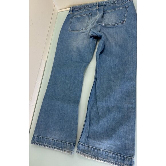 Banana Republic Utility Jeans Mens 35X30 Rugged Boot Leg Button Fly Heavy Duty - Picture 2 of 14